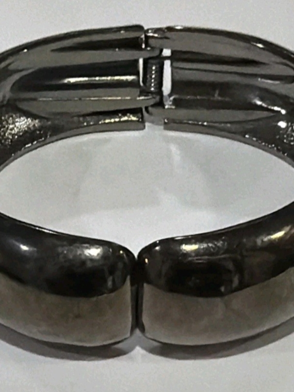 Pewter Hinged Clapper Bracelet